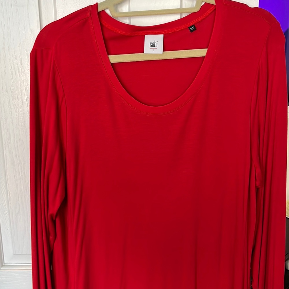 Cabi red tunic, size large - great condition!